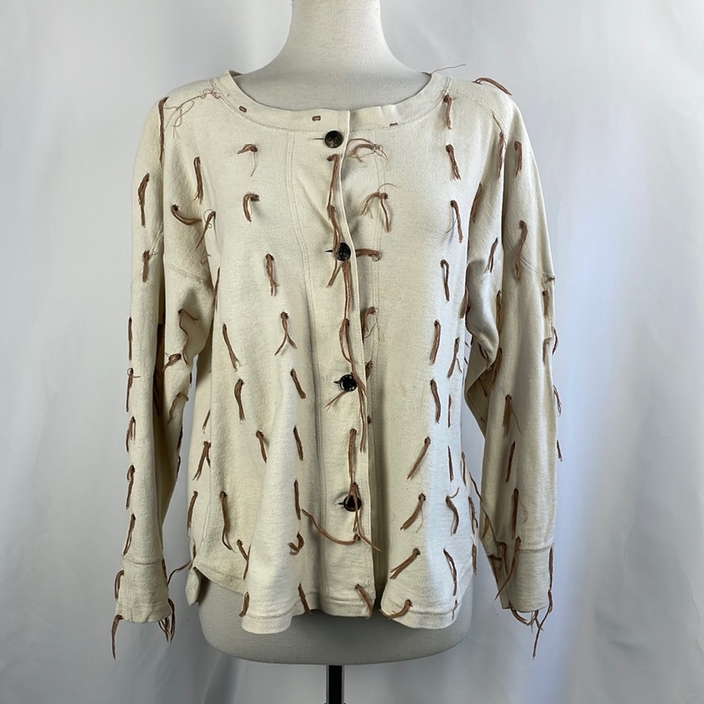 Cream w Tan Threads Vintage Issey Miyake Sweater